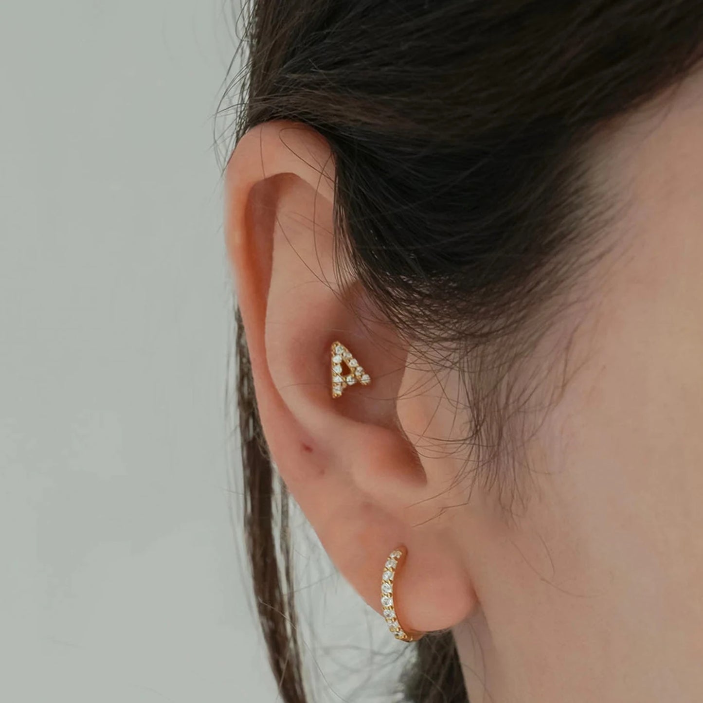 Bella Initial Stud Earring