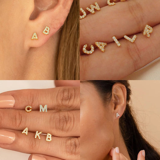 Bella Initial Stud Earring