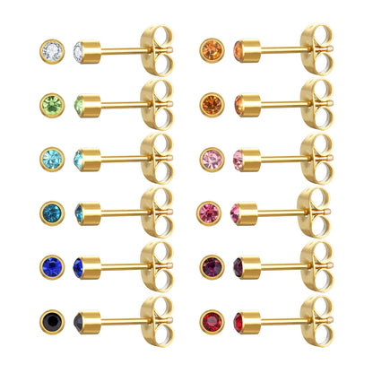 Anna Birthstone Stud Earring