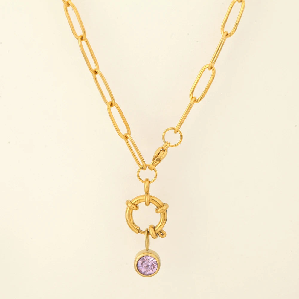 Kate Birthstone Chain Necklace